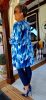 Fashion by Nono Olivia ruha/tunika, kék mintás 2XL méretben