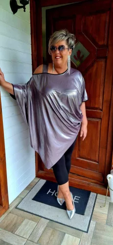 Fashion by Nono Vera tunika, mályva 4XL méretben