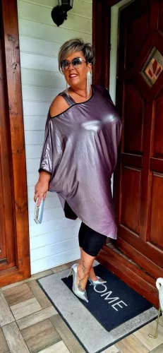 Fashion by Nono Vera tunika, mályva 4XL méretben