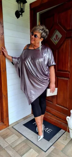 Fashion by Nono Vera tunika, mályva 4XL méretben