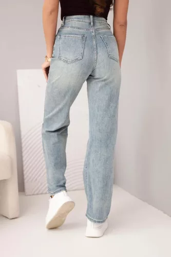 Szaggatott, magas derekú farmernadrág 29-es 2XL