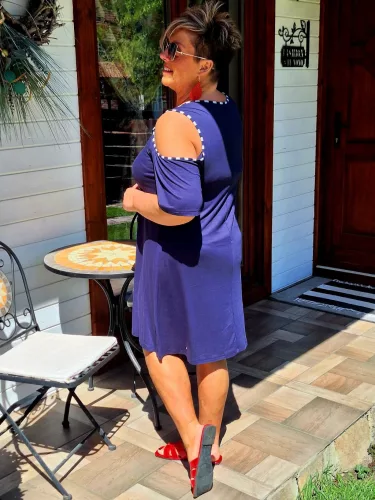 Fashion by Nono Bella ruha matróz mintával, sötétkék XL méretben Előrendelhető, érkezése 05.19.