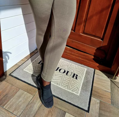 Fashion by Nono hosszú, pamut leggings, khaki L méretben