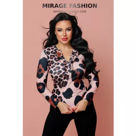Mirage Charlotte patentos fodros felső, ocelot mintás