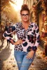 Mirage Charlotte patentos fodros felső, ocelot mintás