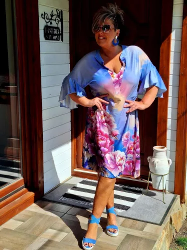 Fashion by Nono Gigi ruha, virágmintás 4XL méretben