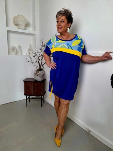 Fashion by Nono Lujza kék-sárga tunika , egy méretes! 