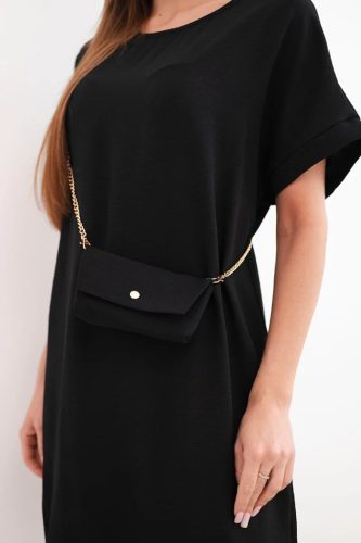 Jázmin ruha láncos táskával, fekete