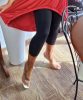 Fashion by Nono 3/4-es leggings, fekete 5XL méretben