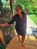 Fashion by Nono Dolly zakó/ruha, fekete-fehér csíkos 3XL méretben