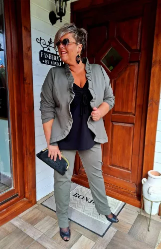 Fashion by Nono Heni nadrág, kheki 2XL méretben