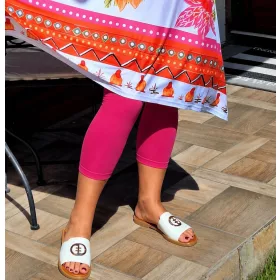 Fashion by Nono 3/4-es leggings, pink 4XL méretben