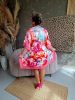 Fashion by Nono Nárcisz rózsaszín fűzős tunika 3XL méretben