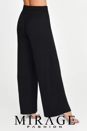 Mirage Fashion Brown élvarrott, bő nadrág, fekete