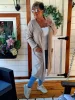 Fashion by Nono Amanda hosszított kardigán, barna 2XL méretben
