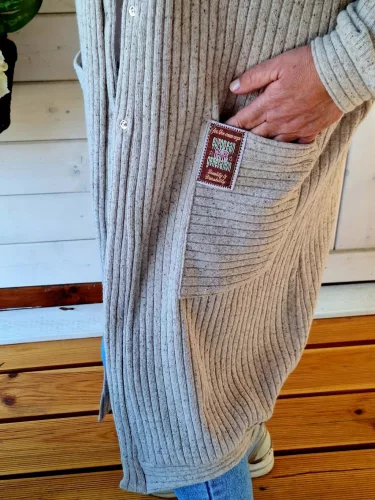 Fashion by Nono Amanda hosszított kardigán, barna 2XL méretben