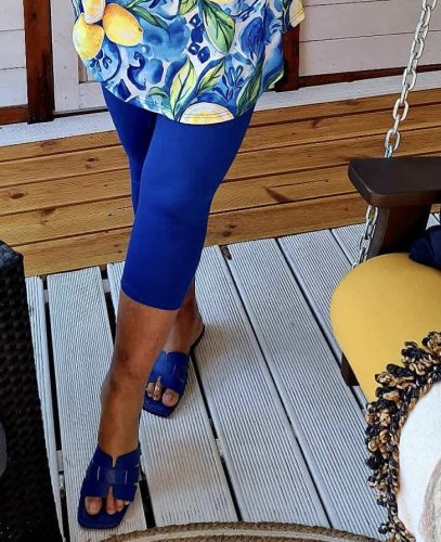 Fashion by Nono 3/4-es leggings, királykék 3XL