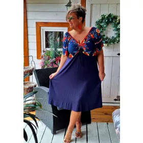Fashion by Nono Tekla ruha, sötétkék 3XL méretben