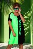 Mirage Sekina pamut ruha, fekete-neon