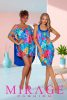 Mirage Bellinda ruha+top, kék-színes mintás