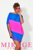 Mirage Georgina bő tunika, neon pink-kék