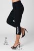 Mirage vastag pamut 3/4-es leggings, fekete oldalt feliratos M méretben