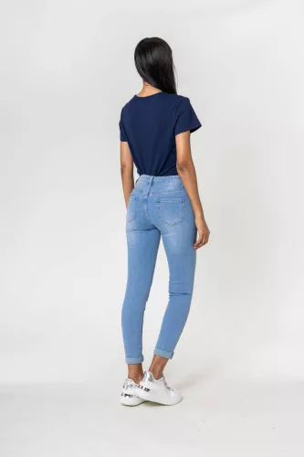 Nina hosszú skinny farmernadrág, világoskék XS/34-es méretben