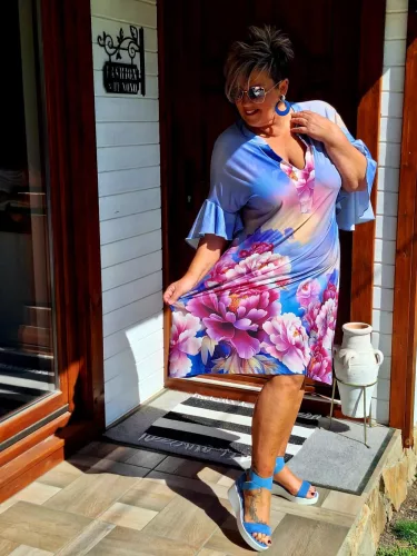 Fashion by Nono Gigi ruha, virágmintás XL méretben