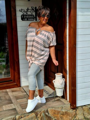 Fashion by Nono Tirol tunika/felső, púder-szürke 2XL méretben