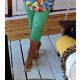 Fashion by Nono 3/4-es leggings, zöld XL