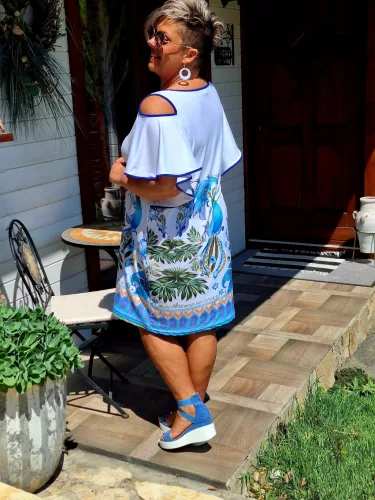 Fashion by Nono Apollónia ruha, mintás 3XL méretben ELŐRENDELHETŐ, ÉRKEZÉSE 05.28.