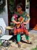 Fashion by Nono 3/4-es leggings, zöld L méretben