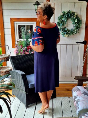 Fashion by Nono Tekla ruha, sötétkék 5XL méretben