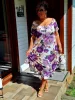 Fashion by Nono Amanda ruha, lila virágmintás 2XL méretben