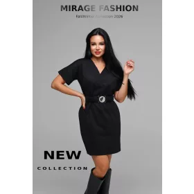 Mirage Galina ruha díszes övvel, fekete