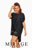Mirage Izabelle szatén szilk tunika, fekete