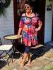 Fashion by Nono Karina tunika/ruha, sötétkék-mintás 3XL méretben