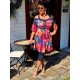 Fashion by Nono Karina tunika/ruha, sötétkék-mintás 3XL méretben