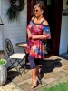 Fashion by Nono Karina tunika/ruha, sötétkék-mintás 3XL méretben