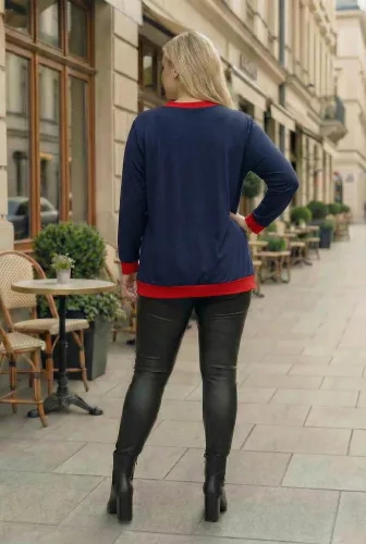 Fashion by Nono Amanda felső, sötétkék L méretben