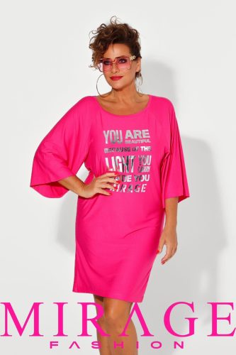 Mirage Jude pamut denevér ujjas ruha, pink