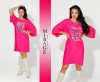 Mirage Jude pamut denevér ujjas ruha, pink