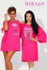 Mirage Jude pamut denevér ujjas ruha, pink