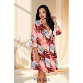 Mirage Bera tölcsér ujjas ruha, mintás
