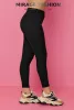 Mirage bordás elasztikus leggings, fekete