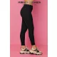 Mirage bordás elasztikus leggings, fekete