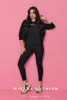 Mirage bordás elasztikus leggings, fekete