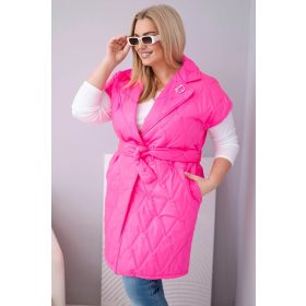 Spring steppelt mellény övvel, neon pink