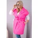 Spring steppelt mellény övvel, neon pink
