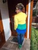 Fashion by Nono Brigitta tunika, sárga-zöld-kék 3XL méretben
